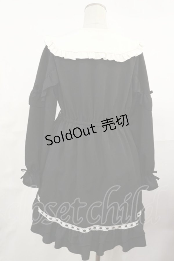 画像2: DearMyLove / はしごレースフリルリボンワンピース M ブラック H-25-05-02-1014-EL-OP-NS-ZH (2)