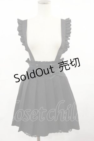 画像: DearMyLove / サス付フリルレースアッププリーツスカート M ブラック H-25-05-02-1018-EL-SK-NS-ZH