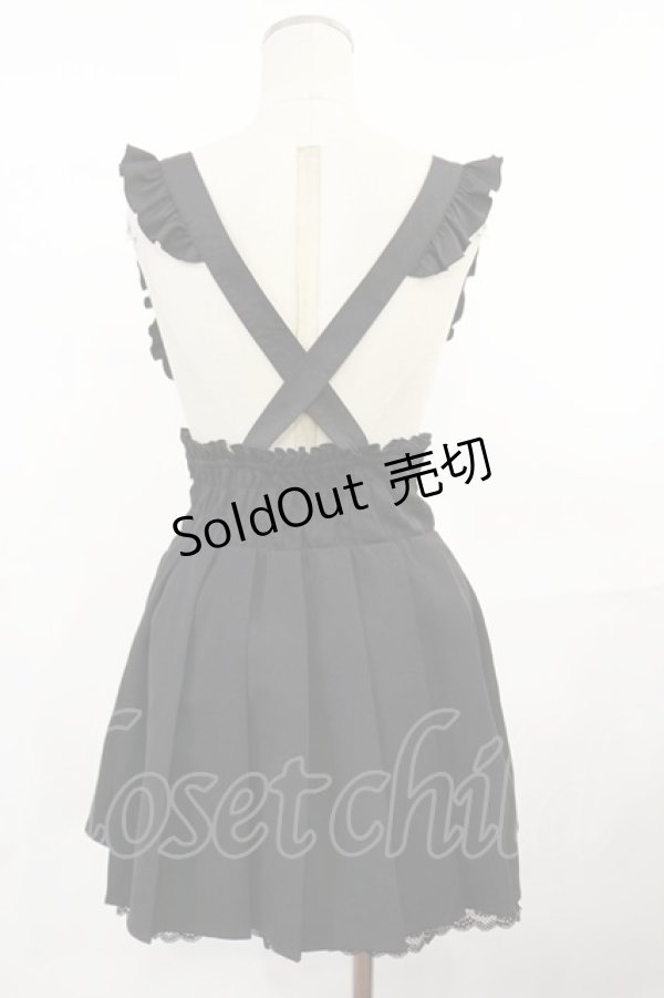 画像2: DearMyLove / サス付フリルレースアッププリーツスカート M ブラック H-25-05-02-1018-EL-SK-NS-ZH (2)