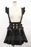 画像1: LIZ LISA / レースアップサスペンダー付スカパン Free ブラック H-25-05-02-1019-LO-SK-NS-ZH (1)