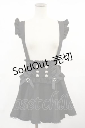 画像: LIZ LISA / レースアップサスペンダー付スカパン Free ブラック H-25-05-02-1019-LO-SK-NS-ZH