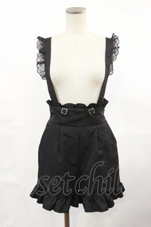 画像: DearMyLove / ガーターデザインサス付ショートパンツ M ブラック H-25-05-02-1020-EL-PA-NS-ZH