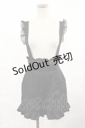 画像: DearMyLove / ガーターデザインサス付ショートパンツ M ブラック H-25-05-02-1020-EL-PA-NS-ZH