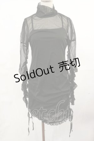 画像: Melt the lady / レイヤードワンピース Free ブラック H-25-05-02-1022-PU-OP-NS-ZH