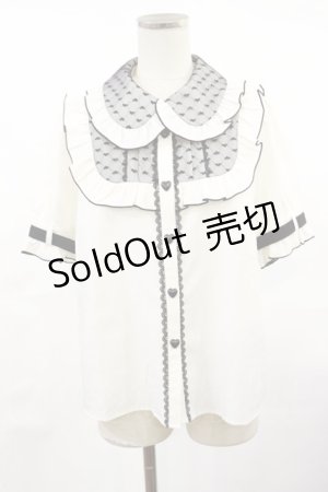 画像: DearMyLove / ハートドットチュール重ねバックルブラウス M オフ H-25-05-02-1027-EL-BL-NS-ZH