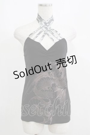 画像: Qutie Frash / クロスキャミ  黒 H-25-05-02-061-QU-TO-KB-ZH