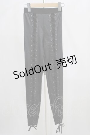 画像: Current Mood / レースアップレザーパンツ XS 黒 H-25-05-02-066-PU-PA-KB-ZH