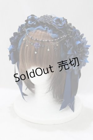 画像: Atelier Beatrice / ヘッドドレスカチューシャ  紺×黒 H-25-05-02-070-GO-AC-KB-ZH