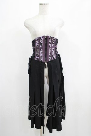 画像: Qutie Frash / ロングオーバーコルセット  黒×紫 H-25-05-02-022-QU-ZA-KB-ZH