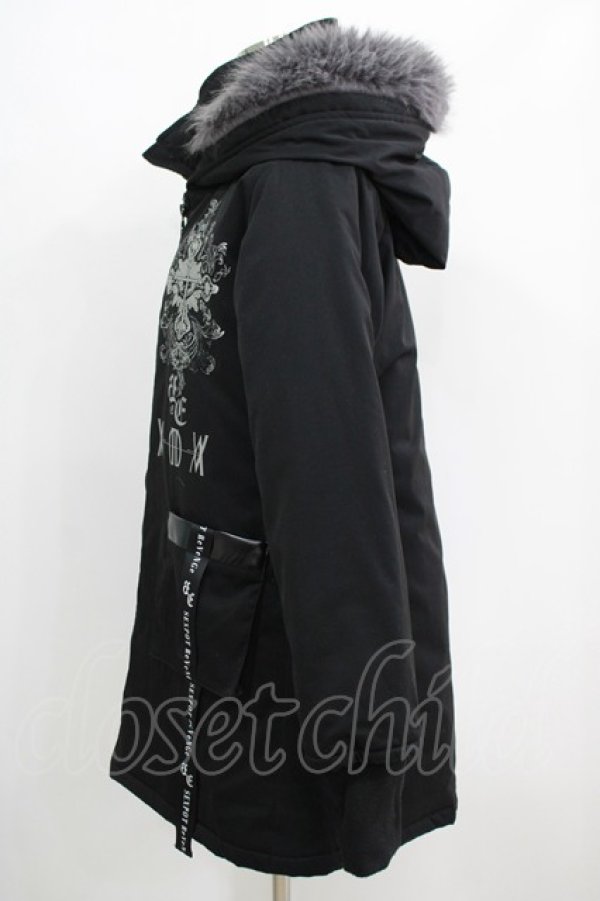 画像2: SEX POT ReVeNGe / HIGH NECK HOOD BLACK ROCKコート M 黒 H-25-05-02-025-SP-CO-KB-ZH (2)