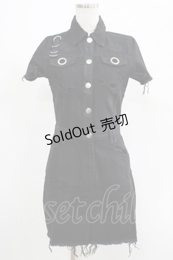 画像1: KILL STAR / Ree-Vival Denim Dress XS ブラック H-25-05-03-1004-SL-OP-KB-ZH (1)