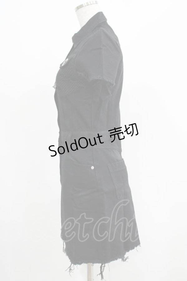 画像2: KILL STAR / Ree-Vival Denim Dress XS ブラック H-25-05-03-1004-SL-OP-KB-ZH (2)
