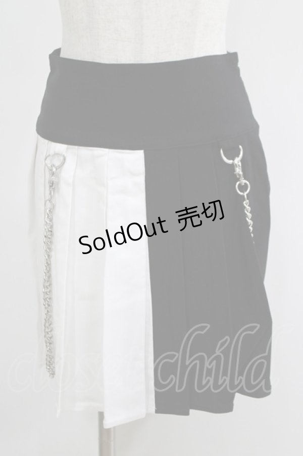 画像1: KILL STAR / Hels Harlequin Mini Skirt XS 黒×白 H-25-05-03-1041-SL-SK-KB-ZH (1)