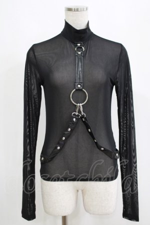 画像: KILL STAR / Mock Widow Mesh Top XS ブラック H-25-05-03-1048-SL-TO-KB-ZH