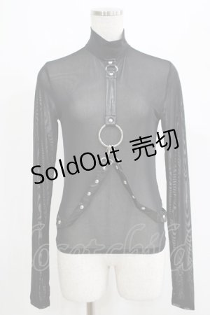 画像: KILL STAR / Mock Widow Mesh Top XS ブラック H-25-05-03-1048-SL-TO-KB-ZH