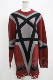 画像1: KILL STAR / Star Crux Knit Sweater S ボルドー H-25-05-03-1052-SL-TO-KB-ZH (1)