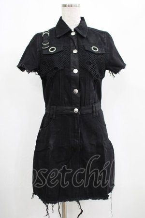 画像: KILL STAR / Ree-Vival Denim Dress S ブラック H-25-05-03-1006-SL-OP-KB-ZI