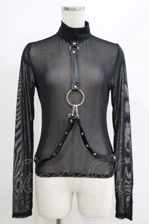 画像: KILL STAR / Mock Widow Mesh Top S ブラック H-25-05-03-1053-SL-TO-KB-ZH