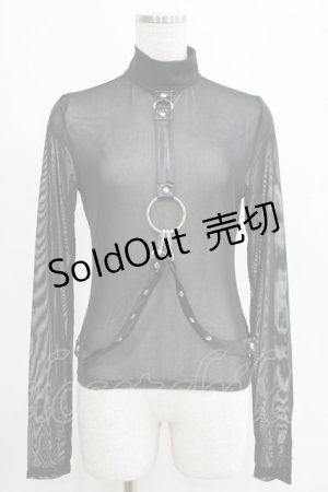 画像: KILL STAR / Mock Widow Mesh Top S ブラック H-25-05-03-1053-SL-TO-KB-ZH
