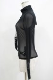 画像2: KILL STAR / Mock Widow Mesh Top S ブラック H-25-05-03-1053-SL-TO-KB-ZH (2)