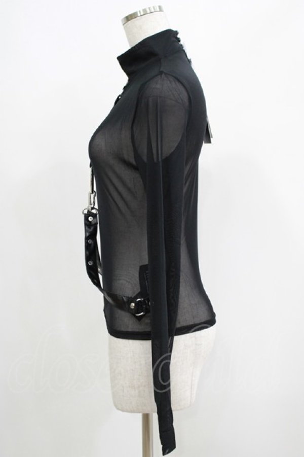 画像2: KILL STAR / Mock Widow Mesh Top S ブラック H-25-05-03-1053-SL-TO-KB-ZH (2)