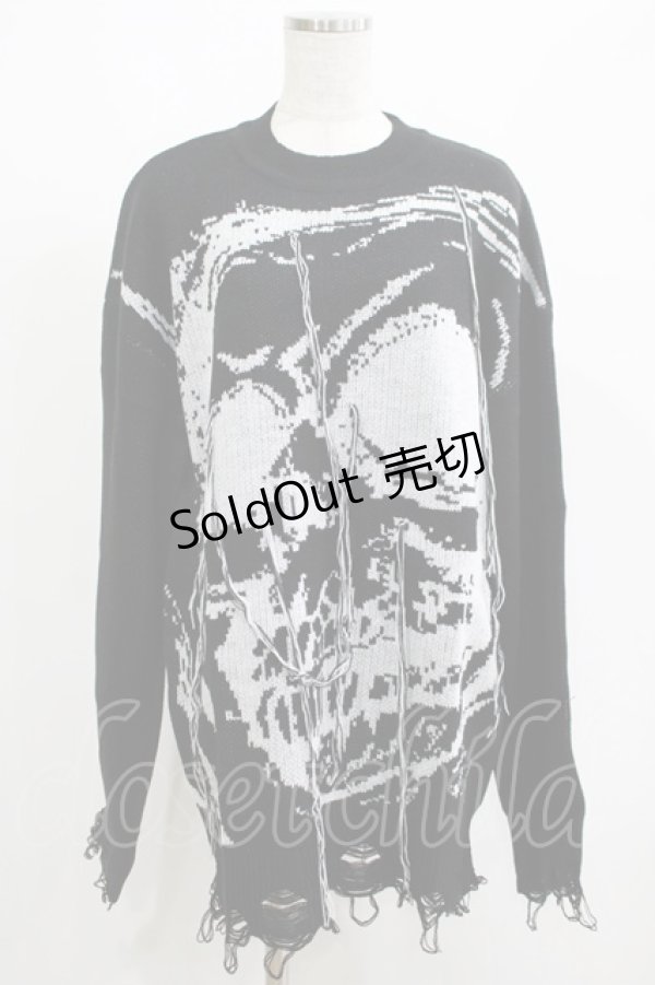 画像1: KILL STAR / Ruined Relic Knit Sweater XS ブラック H-25-05-03-1054-SL-TO-KB-ZH (1)
