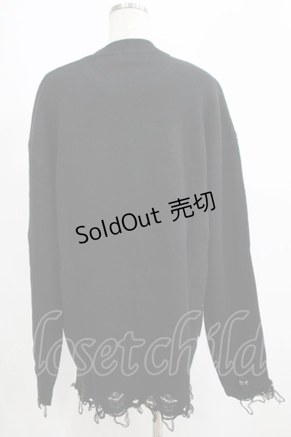 画像3: KILL STAR / Ruined Relic Knit Sweater XS ブラック H-25-05-03-1054-SL-TO-KB-ZH (3)