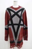 画像1: KILL STAR / Star Crux Knit Sweater S ボルドー H-25-05-03-1055-SL-TO-KB-ZH (1)