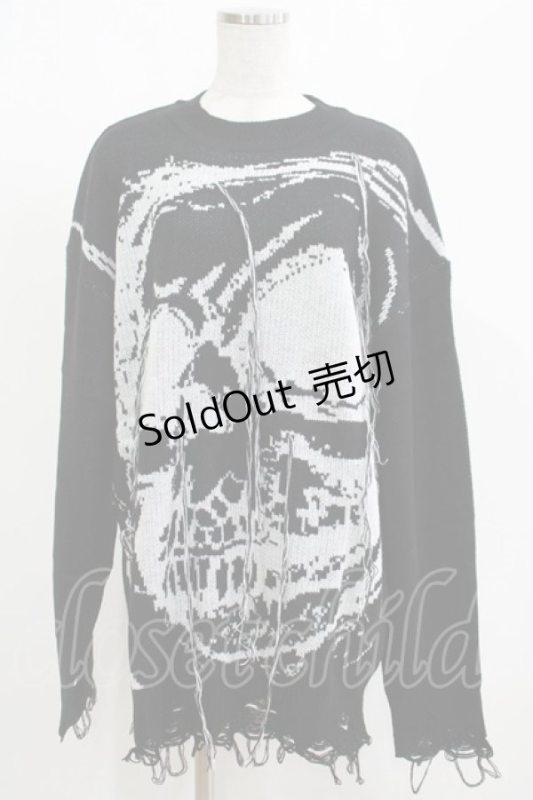 画像1: KILL STAR / Ruined Relic Knit Sweater XS ブラック H-25-05-03-1057-SL-TO-KB-ZH (1)