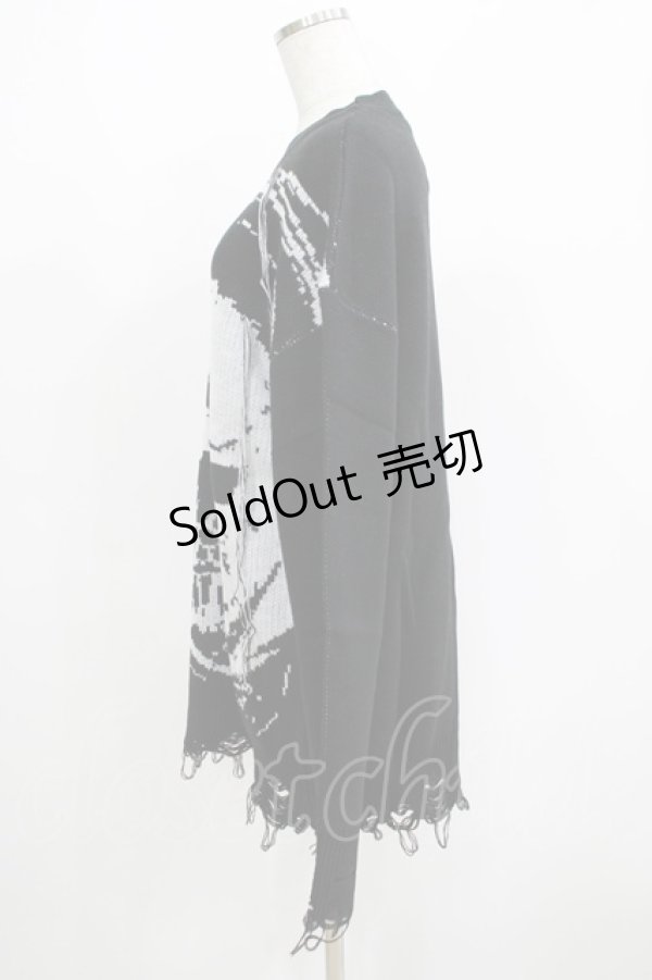 画像2: KILL STAR / Ruined Relic Knit Sweater XS ブラック H-25-05-03-1057-SL-TO-KB-ZH (2)