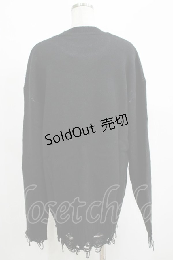 画像3: KILL STAR / Ruined Relic Knit Sweater XS ブラック H-25-05-03-1057-SL-TO-KB-ZH (3)