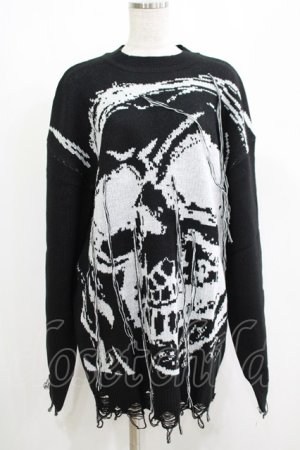 画像: KILL STAR / Ruined Relic Knit Sweater XS ブラック H-25-05-03-1061-SL-TO-KB-OS
