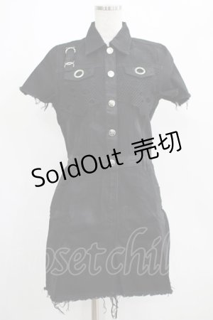 画像: KILL STAR / Ree-Vival Denim Dress M ブラック H-25-05-03-1008-SL-OP-KB-ZH
