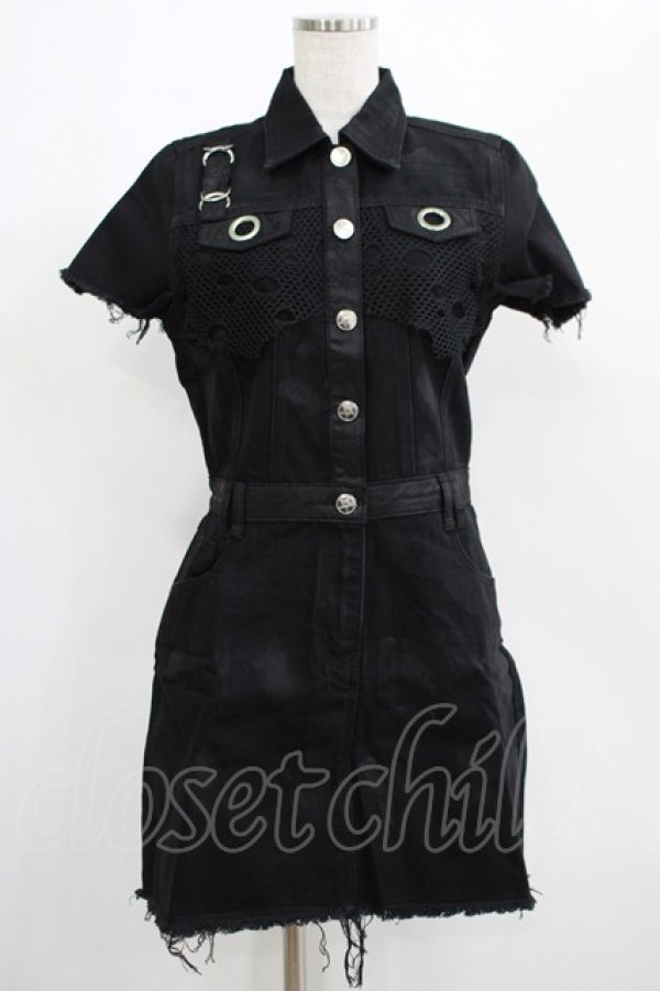 画像1: KILL STAR / Ree-Vival Denim Dress M ブラック H-25-05-03-1008-SL-OP-KB-ZH (1)