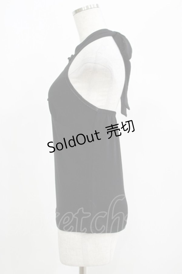 画像2: Qutie Frash / チャイナホルターキャミ  黒 H-25-05-03-1069-QU-TO-KB-ZH (2)
