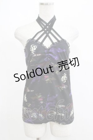 画像: Qutie Frash / クロスキャミ  黒 H-25-05-03-1070-QU-TO-KB-ZH