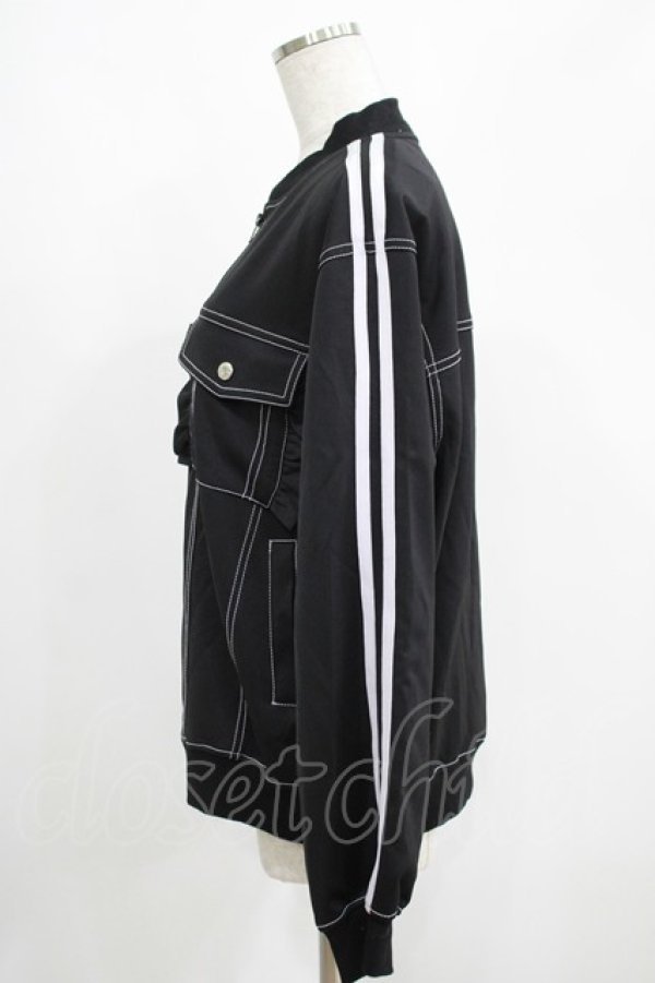 画像2: Candy Stripper / FRILL JERSEY BLOUSON  ブラック H-25-05-03-1009-PU-JA-KB-ZH (2)