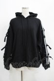 画像1: Candy Stripper / RIBBON SWEAT HOODIE 2 ブラック H-25-05-03-1012-PU-TO-KB-ZH (1)