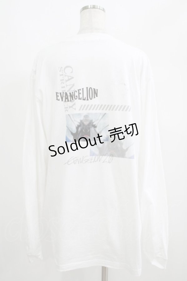 画像2: Candy Stripper / EVANGELION:2.0 L/S TEE 2 OFF WHITE(KAWORU) H-25-05-03-1016-PU-TO-KB-ZH (2)