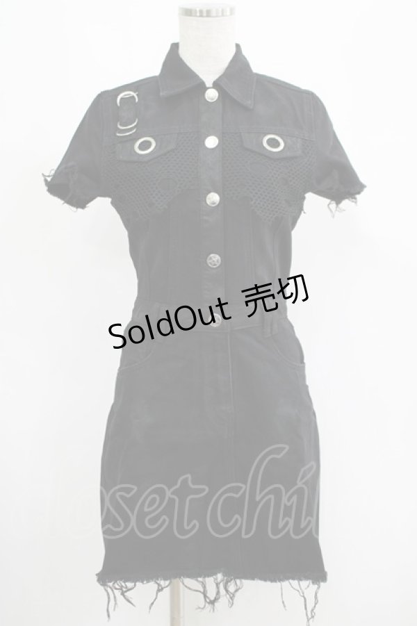 画像1: KILL STAR / Ree-Vival Denim Dress XS ブラック H-25-05-03-1002-SL-OP-KB-OS (1)
