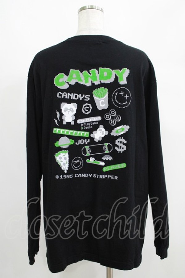 画像3: Candy Stripper / 8bit　L/S TEE  黒 H-25-05-03-1018-PU-TO-KB-ZH (3)
