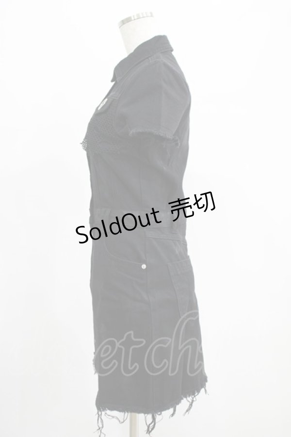 画像2: KILL STAR / Ree-Vival Denim Dress XS ブラック H-25-05-03-1002-SL-OP-KB-OS (2)