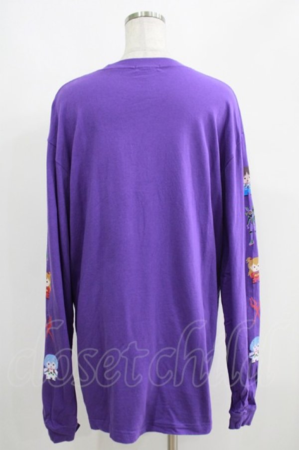 画像3: Candy Stripper / EVANGELION 8BIT L/S TEE 2 パープル H-25-05-03-1020-PU-TO-KB-ZH (3)