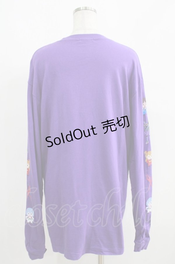 画像3: Candy Stripper / EVANGELION 8BIT L/S TEE 2 パープル H-25-05-03-1020-PU-TO-KB-ZH (3)