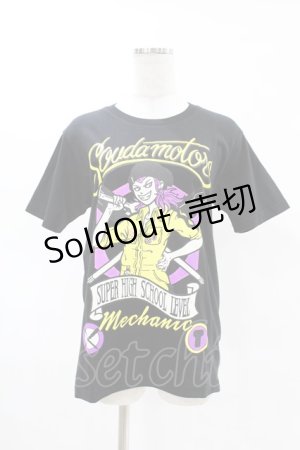 画像: LISTEN FLAVOR / 左右田和一のモーターTシャツ M 黒 H-25-05-04-039-PU-TO-KB-ZH