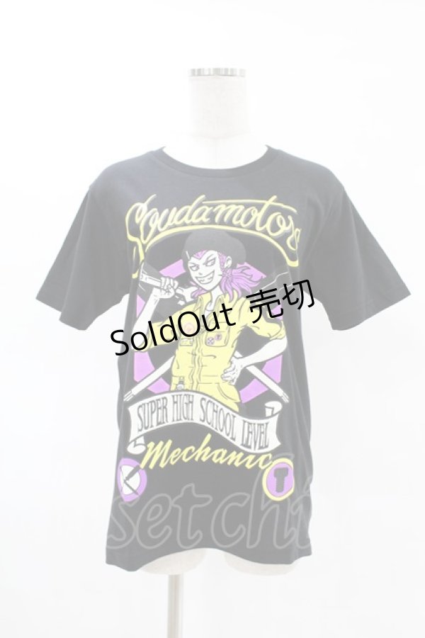 画像1: LISTEN FLAVOR / 左右田和一のモーターTシャツ M 黒 H-25-05-04-039-PU-TO-KB-ZH (1)