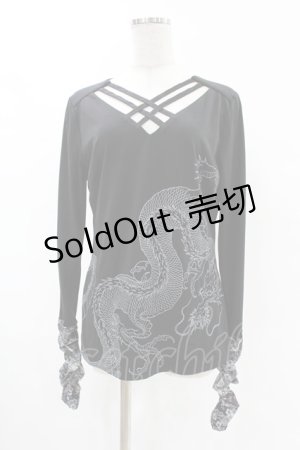 画像: Qutie Frash / クロスインナーT  黒 H-25-05-04-041-QU-TO-KB-ZH