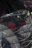 画像3: Qutie Frash / 和柄切替ライダースジャケット  黒 H-25-05-04-048-QU-JA-KB-ZH (3)