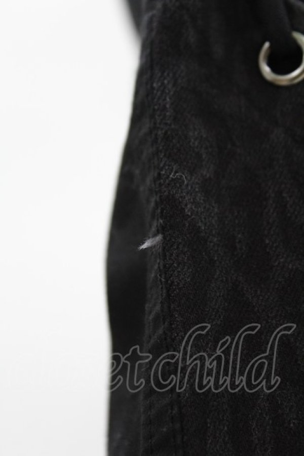 画像4: Qutie Frash / 切替スキニーパンツ  黒×レオパード×メッシュ H-25-05-04-007-QU-PA-KB-ZH (4)