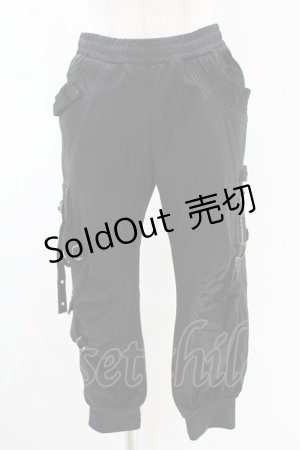 画像: Qutie Frash / ミリタリーカーゴパンツ M 黒 H-25-05-04-008-QU-PA-KB-ZH